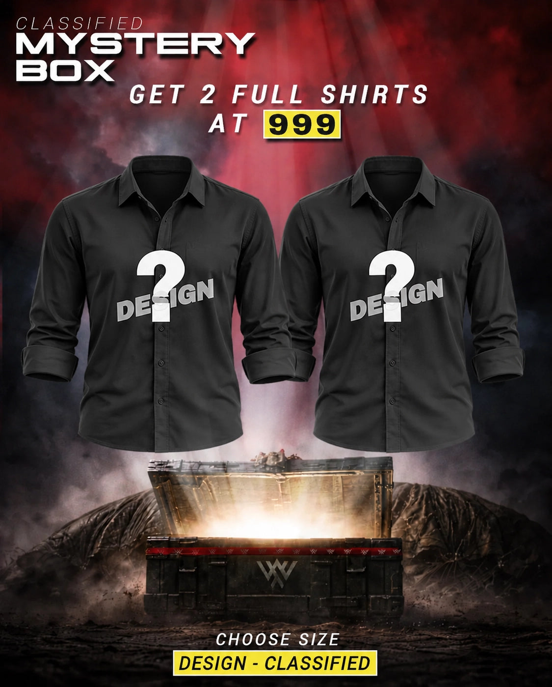 Mystery Shirt Combo – 2 Full Sleeve Shirts @ ₹999