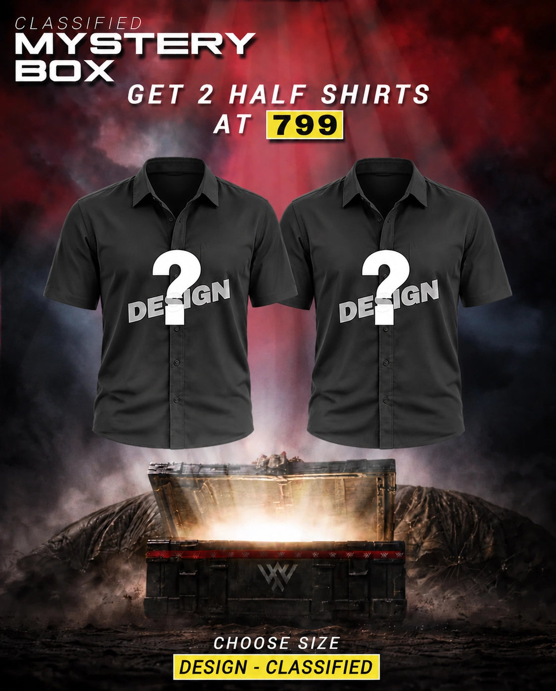 Mystery Shirt Combo – 2 Half Sleeve Shirts @ ₹799