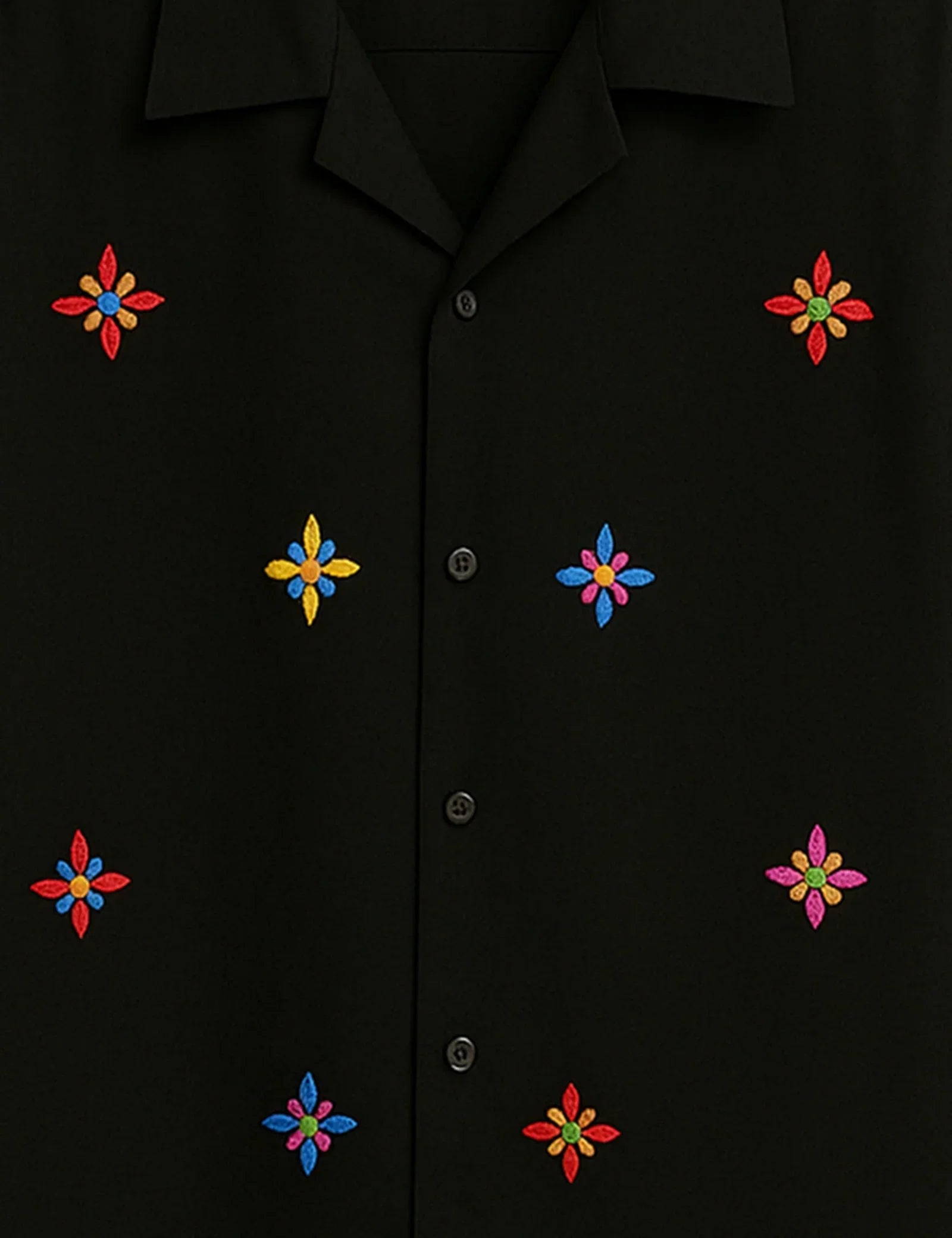 Black Stars Printed Mens Half Sleeves Shirts - XPST