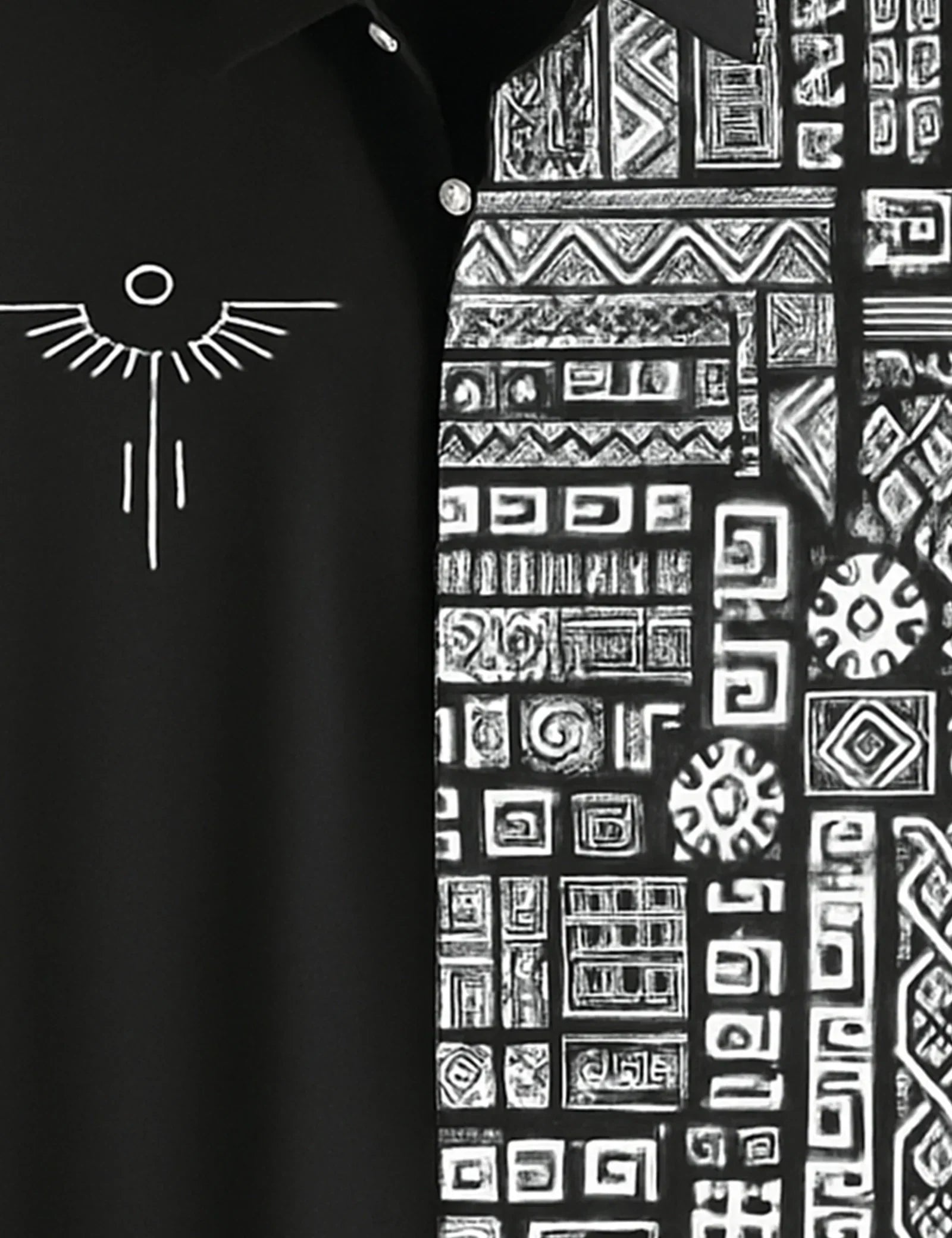 Black Aureon Printed Mens Half Sleeves Shirts - XPST