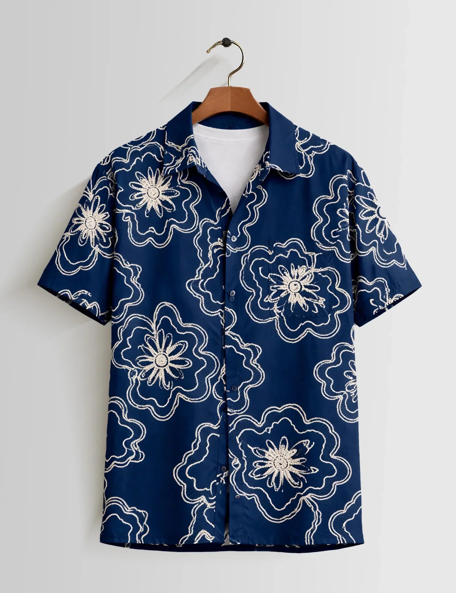 Blue Outline Unisex Half Sleeves Shirts - XPST