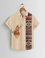 CowBoy Printed Unisex Half Sleeves Shirts - XPST