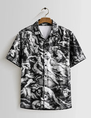 Mankind Outline Piping Mens Half Sleeves Shirts - XPST