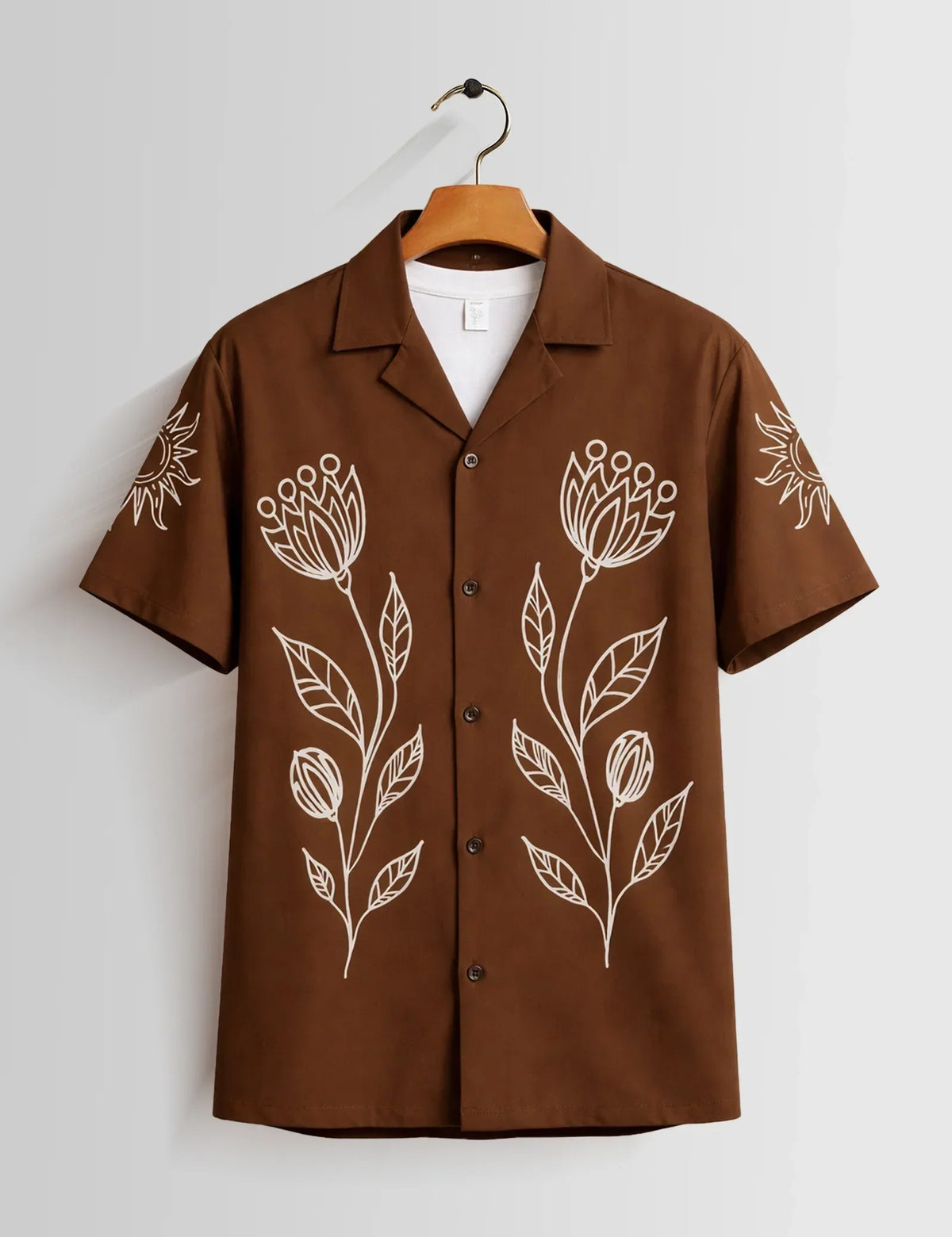 Maroon Outline Mens Half Sleeves Shirts - XPST
