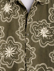 Outline Flower Mens Half Sleeves Shirts - XPST