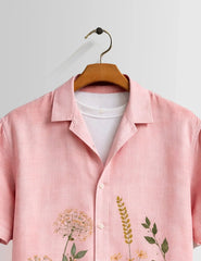 Pink Corn Mens Half Sleeves Shirts - XPST