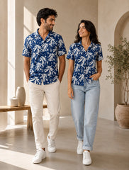 Blue Snow Unisex Half Sleeves Shirts - XPST