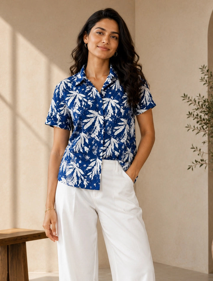 Blue Snow Unisex Half Sleeves Shirts - XPST