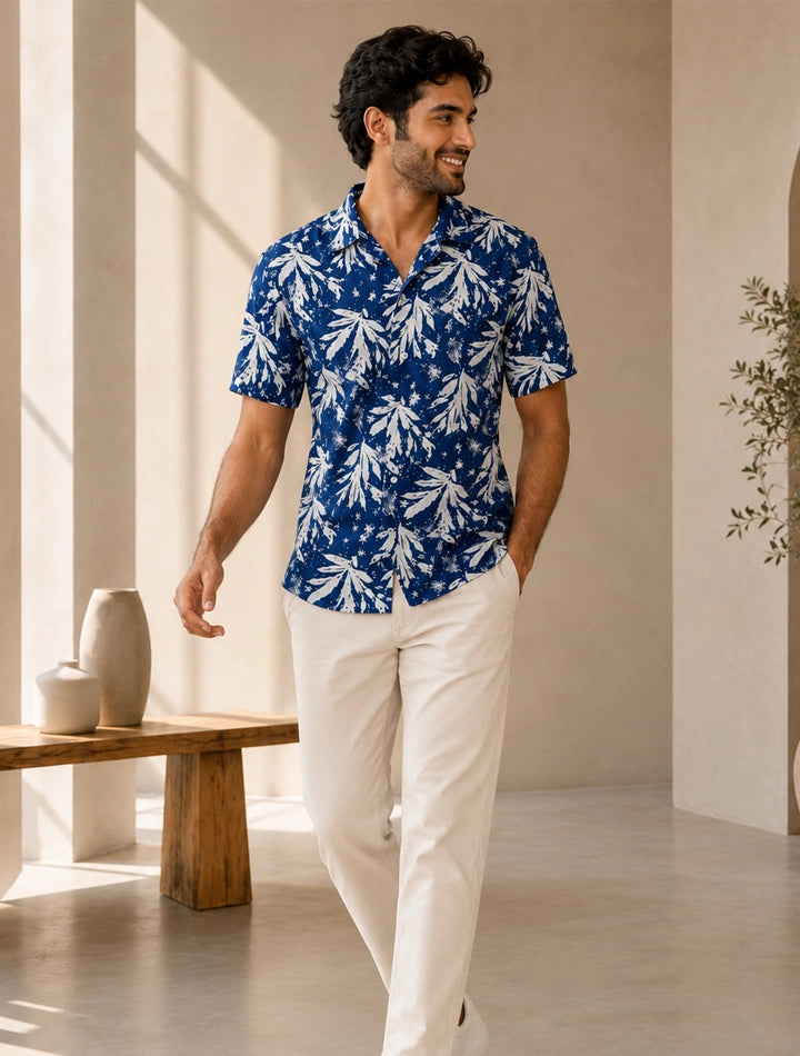 Blue Snow Unisex Half Sleeves Shirts - XPST