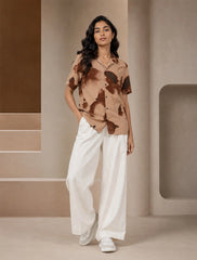 Brown Patch Printed Unisex Half Sleeves Shirts - XPST