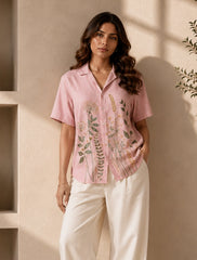 Pink Corn Unisex Half Sleeves Shirts - XPST