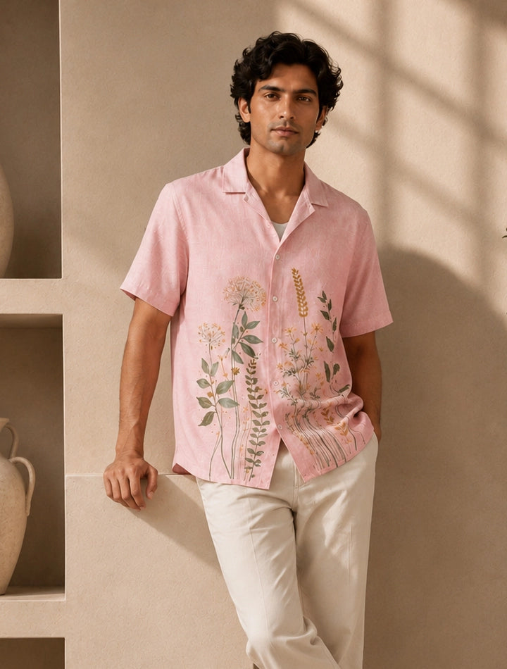 Pink Corn Unisex Half Sleeves Shirts - XPST